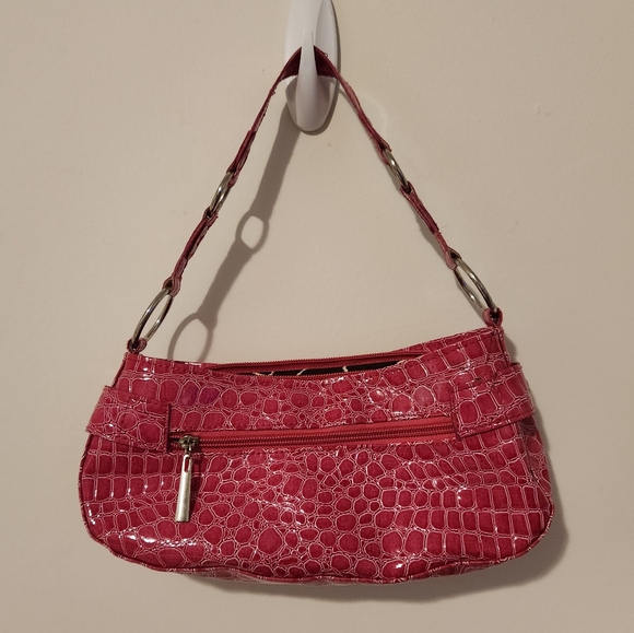 Pink faux alligator purse like new - Picture 2 of 6